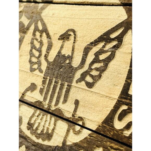 US NAVY RETIRED Wall Decorative Plaque WOOD Woodworking Design Hanging Desert AZ - Picture 6 of 12